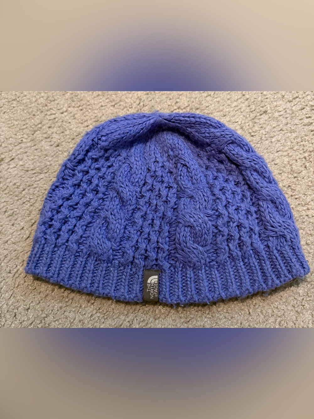 The North Face women’s  Cable Knit Beanie - purple